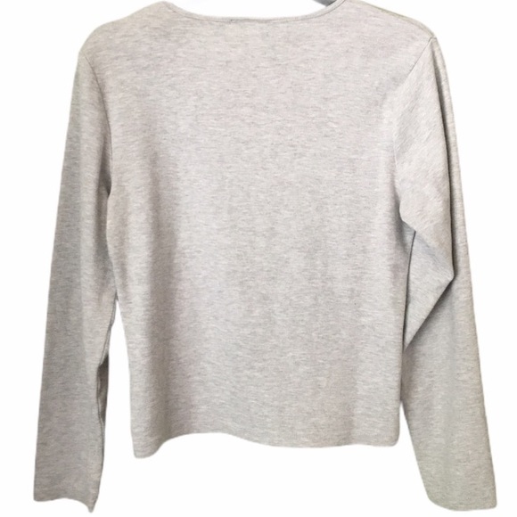 No Boundaries Gray Stretch Scoop Neck Long Sleeve Top - Picture 2 of 2
